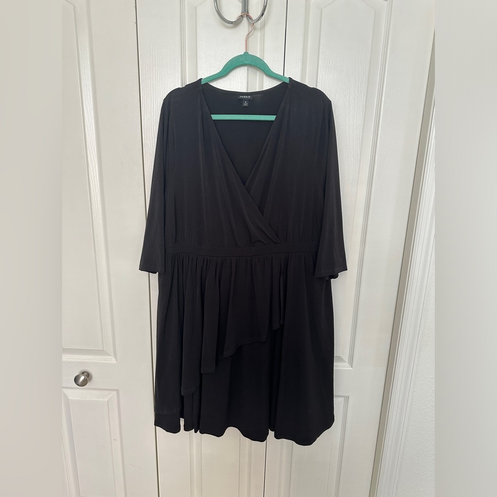 Torrid Black Faux Wrap Dress